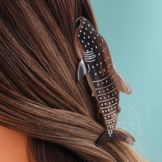 Женская заколка для волос в форме китовой акулы, заколка для волос с уксусной кислотой, противоскользящая большая заколка, заколка на заднюю часть головы, заколка для волос, аксессуары для головы