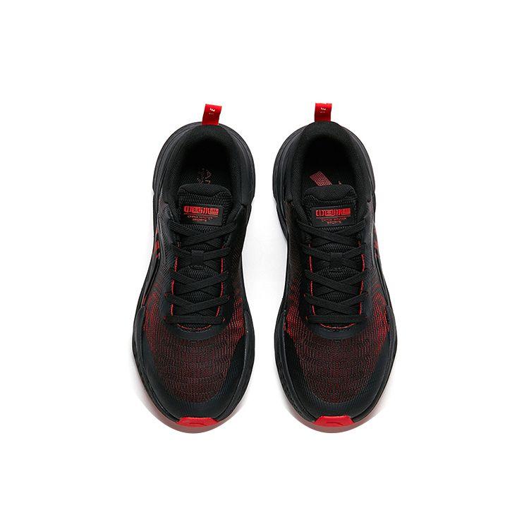 Anta Comfortable Shock Absorbing Non-Slip Wear-Resistant Breathable Lightweight Low-Top Training Shoes Men Sneaker Black Red 112217785-8