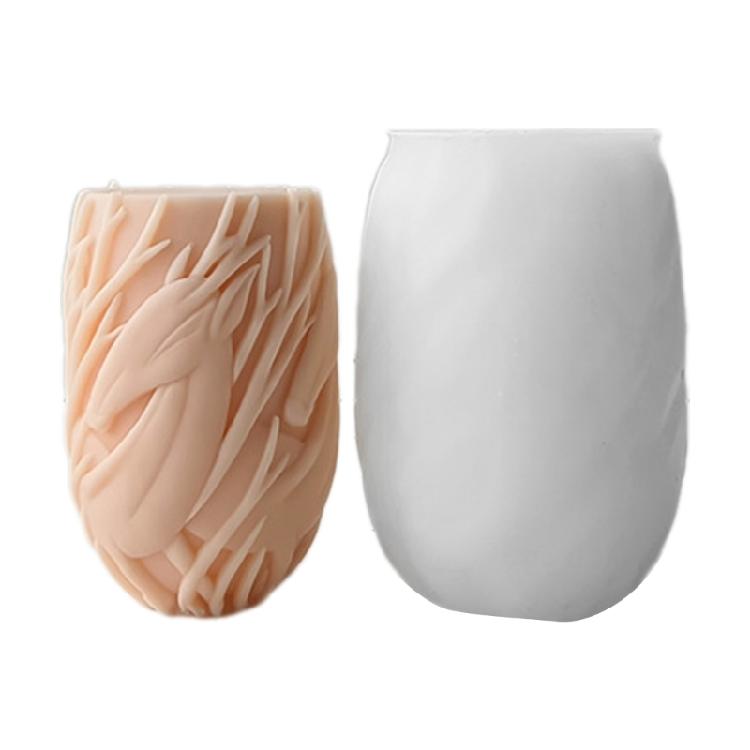 Силиконовые формы для рельефных цилиндрических ароматических свечей, формы для скульптур, практичные силиконовые формы для ароматических свечей