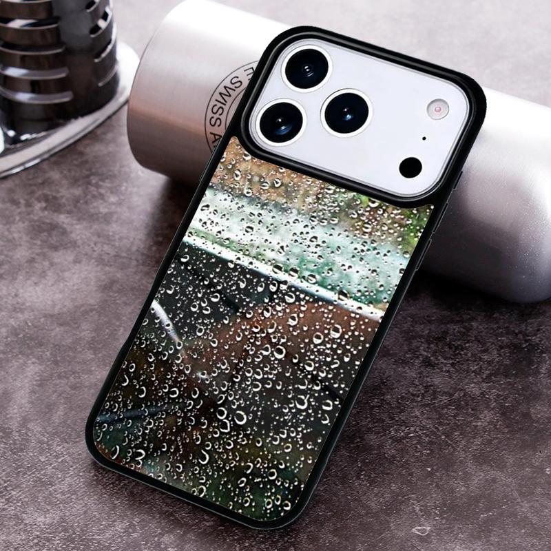 Чехол для телефона «Капли дождя на окне» для iPhone 17 16 15 Pro Max Air 14 13 12 11 Plus Ударопрочный Чехол Capa