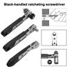 2-in-1 Multi-Functional Drill Chuck Detachable Black Screwdriver Two-Way Ratchet Square Head Wrench Tool Home Repair
