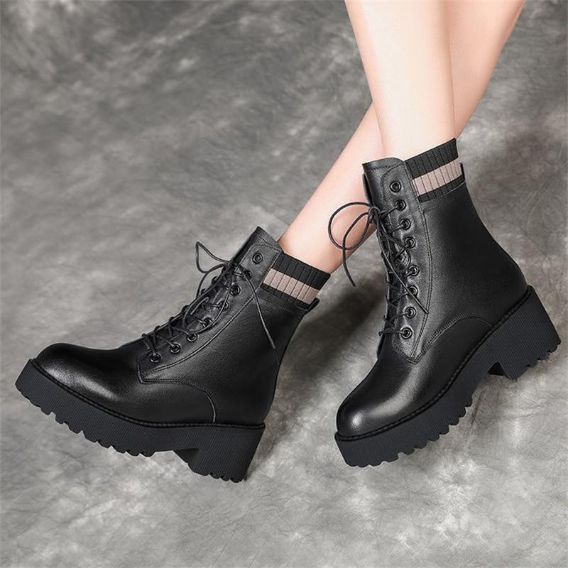 Черные ботинки Dr. Martens зимние новые бархатные утолщенные короткие ботинки британского стиля на толстой подошве снегоступы