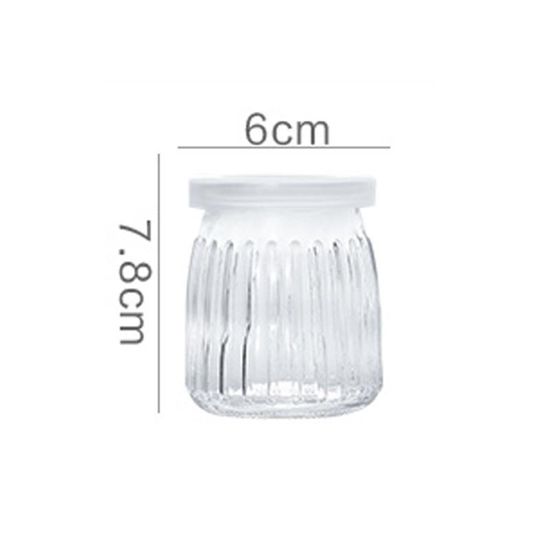 5 шт. стеклянная банка для йогурта, пудинга, бутылка для мини-мусса, бутылка для питья с крышкой, домашние напитки, сокосодержащие напитки, контейнер для хранения молока