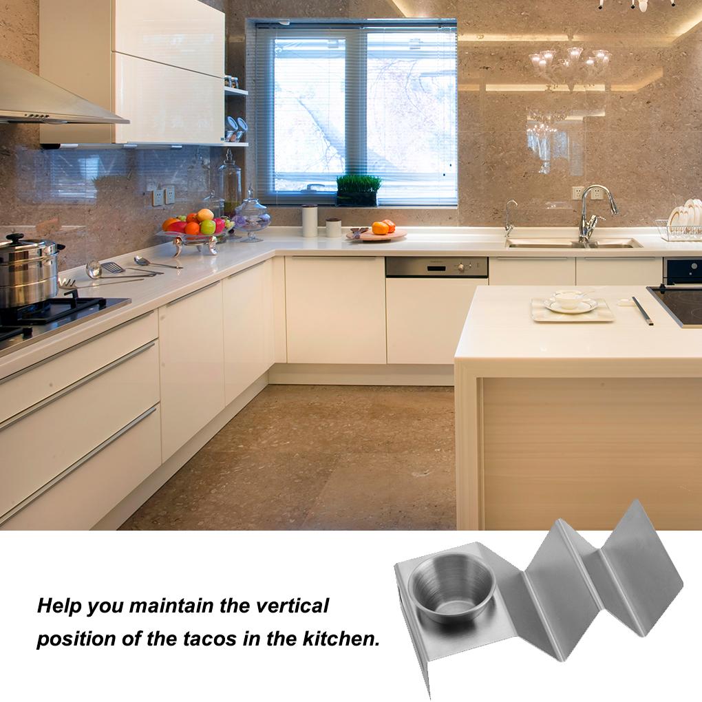 Taco Holder Stainless Pancake Corn Roll Rack Cooking Baking Food Stand Kitchen Supply