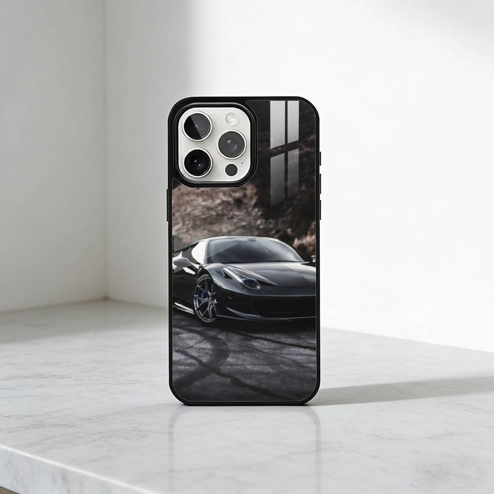 Чехол для телефона Supercar F-FerriiS 458 Italia Для iPhone 17, 16, 15, 14, 13 Plus, Pro Max Магнитный Для Magsafe Беспроводной Зарядки