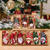 3 Pcs Christmas Gnome Ornaments Vintage Gnome Elf Wooden Hanging Decoration for Holiday Xmas Party Supplies