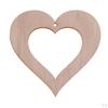 10 Pieces Wooden Hollow Wood Pendant Embellishment Craft Wedding - Heart 90x90mm