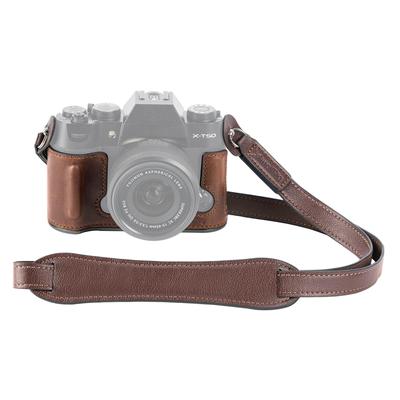 SMALLRIG Полукожаный чехол-кейс для FUJIFILM X-T50 с ремешком, Кожаный полукейс для камеры в ретро-стиле с рамой из алюминиевого сплава (коричневый) 4710