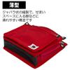 SK11 Canvas Tobi Pouch, 2-Tier, Red, TSH-2D-RD, Slim, Accordion-Resistant, Reinforced Bottom, with Inner Pocket