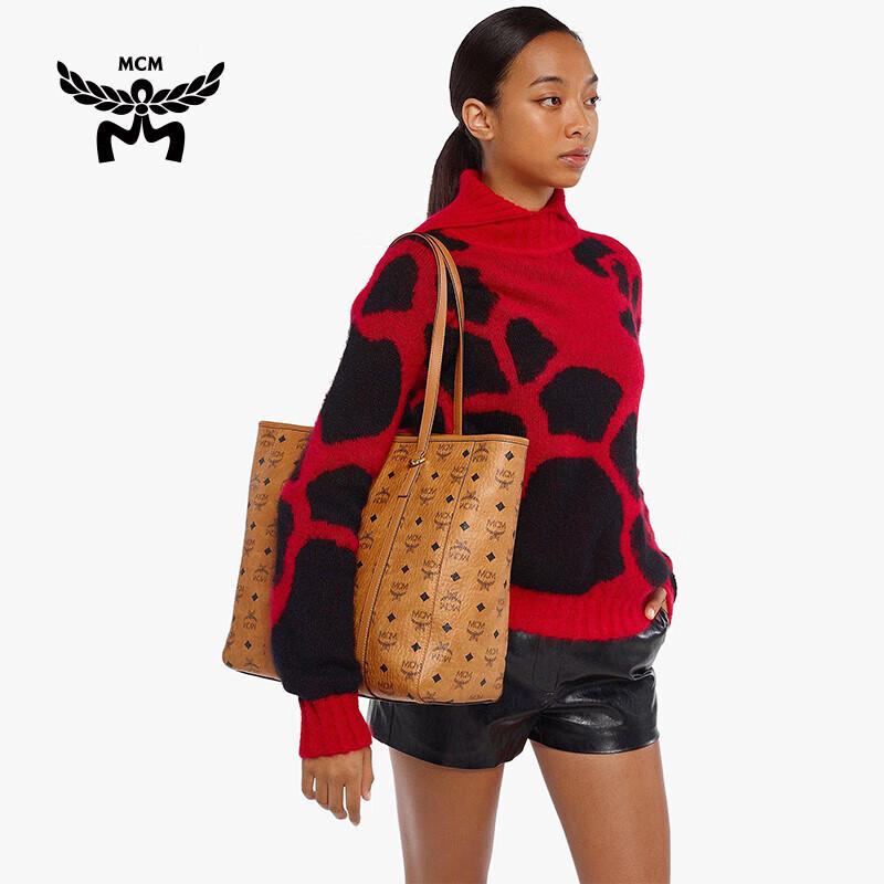 MCM TONI Medium Visetos Tote Bag