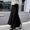 Korean Fashion Autumn Winter Women Long Skirt High Waist Black Beige Gray Brown Knitting Skirt Thick Warm Knitted All-Match Skirt
