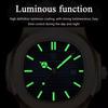POEDAGAR 613 Luxury Casual Watch Fashion Square Dial Stainless Steel Calendar Luminous Waterproof Men Watch for Male Reloj Clock