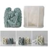 Stylish Angelic Hug Baby Sturdy Silicone Candle Mold Mothers with Child Sculpture for Resin Plaster Home Decoration