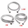 High Quality 1.5m/ 2m /3m G1/2 Inch Flexible Shower Hose Stainless Steel Chrome Bathroom Water Head Shower Head Extension Pipe