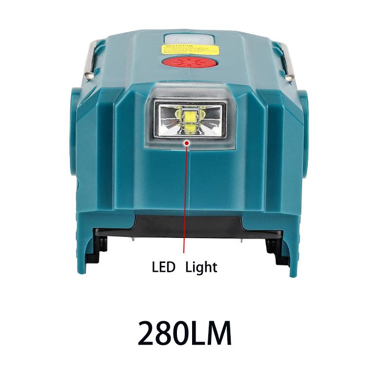 Инвертор питания для аккумулятора Makita 18V, DC 18V в AC 120V/220V, портативная электростанция с USB, Type-C, светодиодный фонарь 280 лм для кемпинга