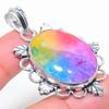 Кулон из Радужного Солнечного Кварца Ручной Работы из Стерлингового Серебра 925 пробы 2,05" g3v98