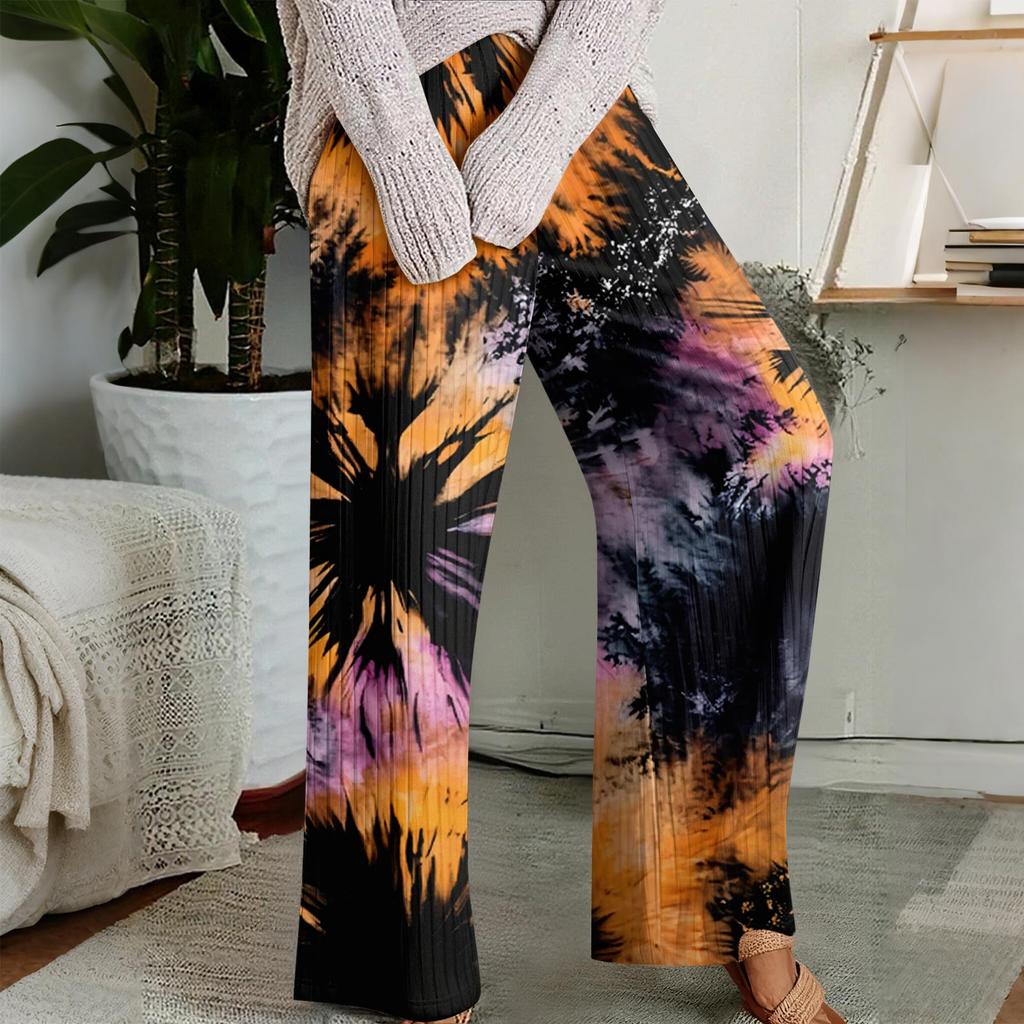 Pajama Pants , Sleepwear , Casual Drawstring Elastic Waist Pants , Comfortable Straight-leg Loose Pants