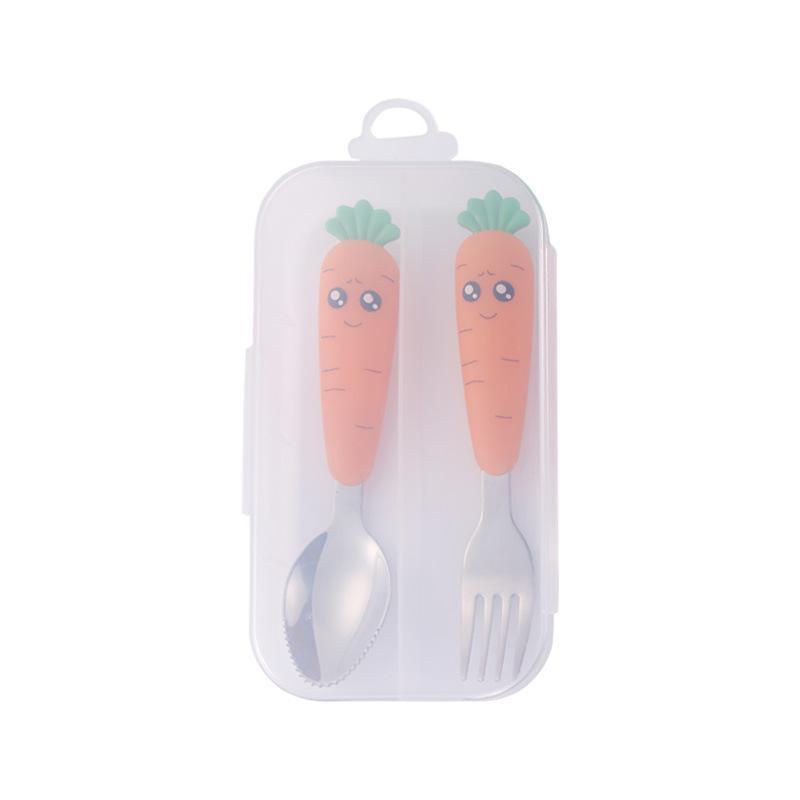 Креативный мультяшный набор посуды из нержавеющей стали для детей с редиской