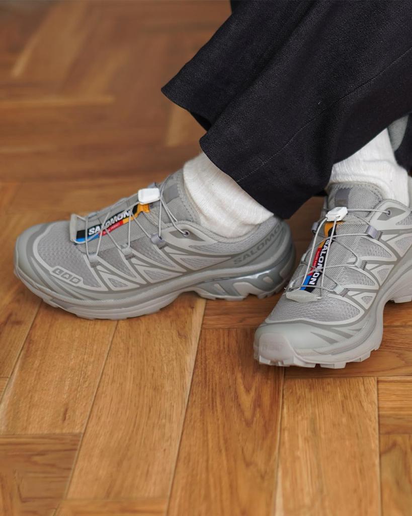 Salomon XT-6 Sport Style Sneakers, Gray, Unisex, Size 26.0cm (Ghost-gray), 474448