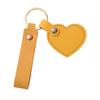 Solid Color Leather Heart Keyring PU Colorful Pendant Fashion Heart Shape Keychain  Unisex
