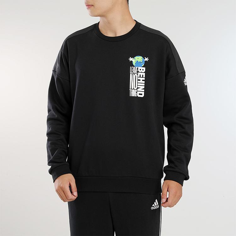Adidas Sweatshirts Men's Black Crew Neck Moderate Regular GF0032