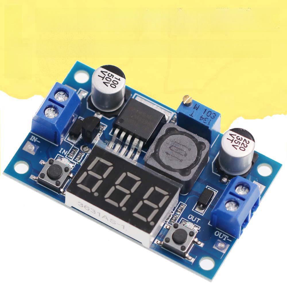 LM2596S Регулируемый понижающий стабилизатор напряжения DC-DC с цифровым дисплеем, постоянный ток 3 А, поддерживает выходы 3,3 В, 5 В, 12 В, 24 В.