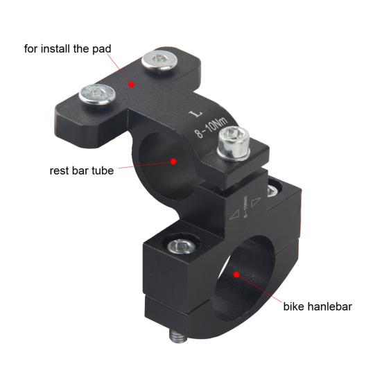 Bike Rest Handlebar High Strength Aluminium Alloy Thick Sponge Arm Cushion Cycling Bicycle Relaxation Handle Handle Bar MTB Road Bike Arm Rest Bar