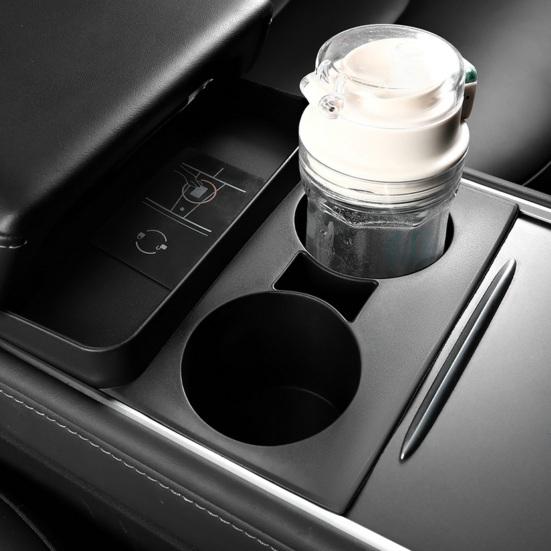 Center Console Cup Holder Insert Waterproof Car Modification Accessories Silicone Drink Cup Stopper Slot Slip Limiter Mat for Tesla Model 3/Y