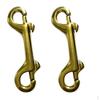 2 Pieces Double End Clip Snap Hook Brass Heavy Duty for Luggage Strap Keychain