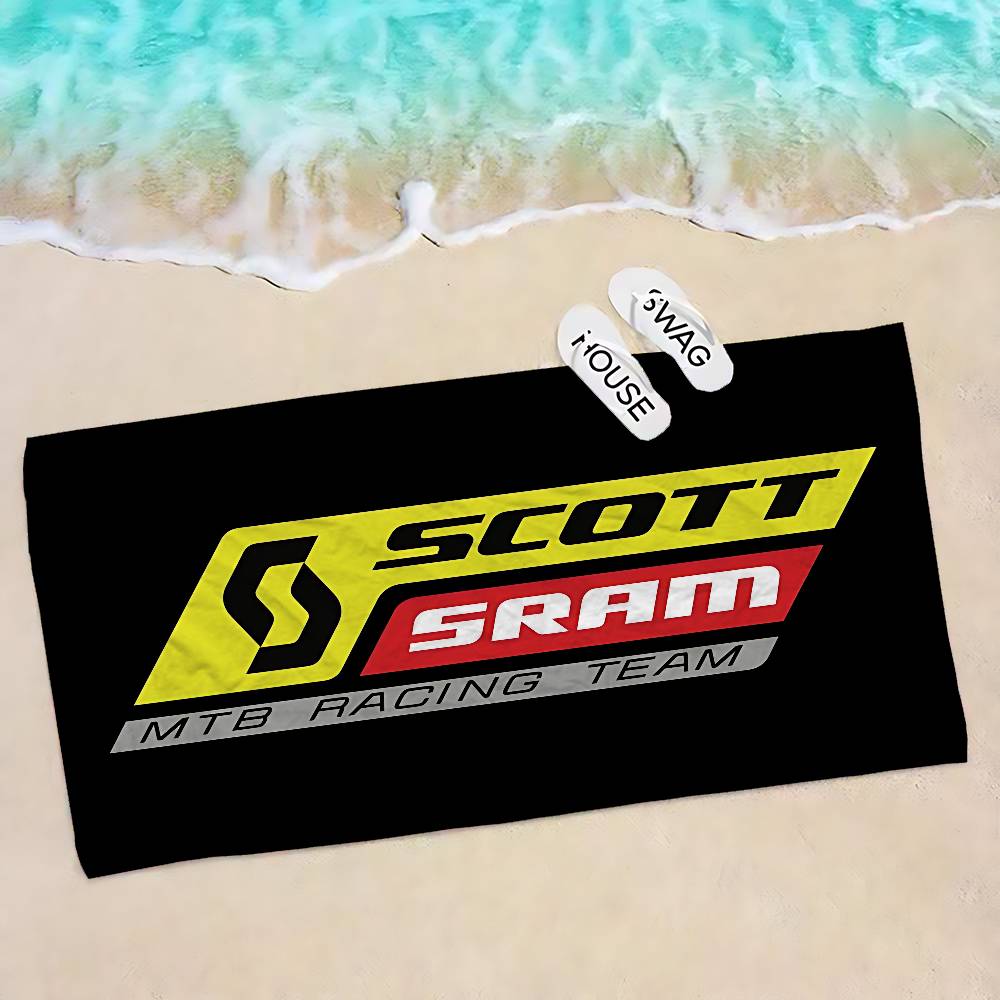 S-Scott Bike logo Microfiber Beach Towel Absorbent Quick dry Soft Yoga Swimming Resort Mountain Climbing Towel