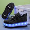 Новые кроссовки-ролики с двойными колесами, роликовые кроссовки для мальчиков и девочек, трансформируемые кроссовки-коллекционеры, коньки со светом и светящиеся кроссовки