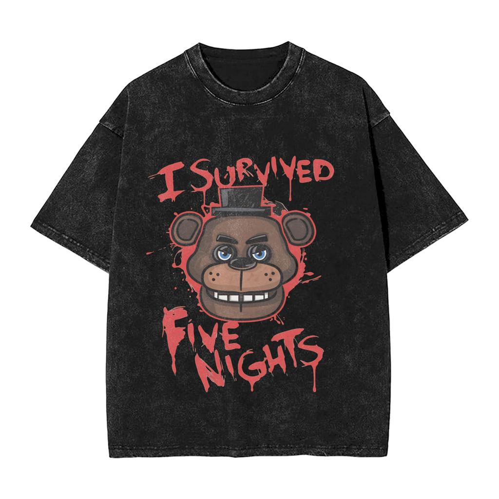 FNAF At Freddys TShirt Beach Awesome T Shirts Cotton Trendy Cool Tee Shirt For Male ShortSleeved Loose Tops