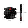 8pcs Carbon Fiber Car Door Bowl Sticker Handle Decal for Mitsubishi Ralliart Lancer ASX Pajero Eclipse Delica EVO Grandis Galant