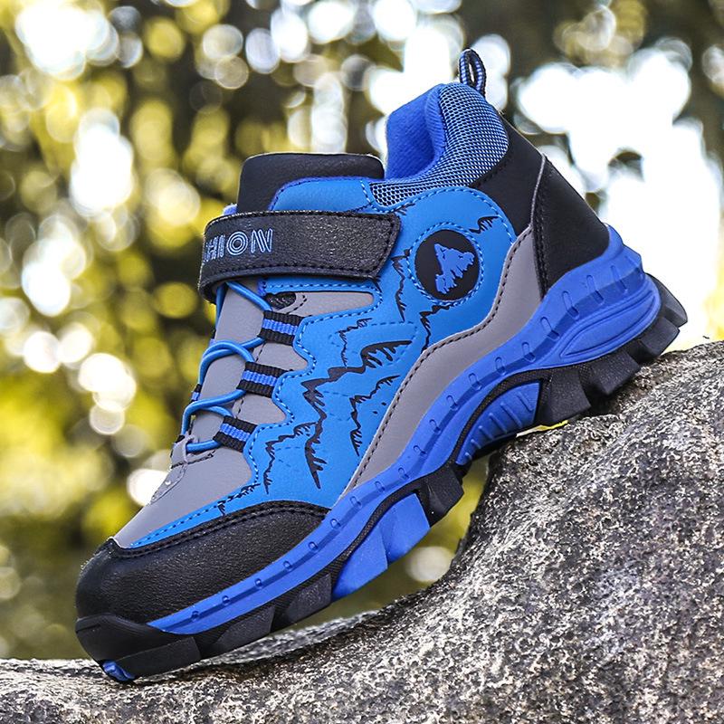 Детские спортивные кроссовки с высоким верхом, обувь для походов, путешествий и зимние ботинки больших размеров, с металлическими когтями