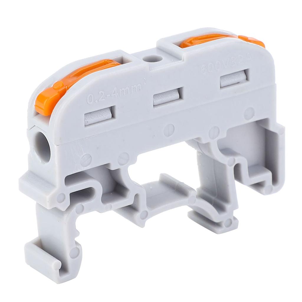 10 шт. PCT211 Проходной клеммник для проводов 0,24 мм Нажимной быстрозажимной клеммный блок(Светло-серый )