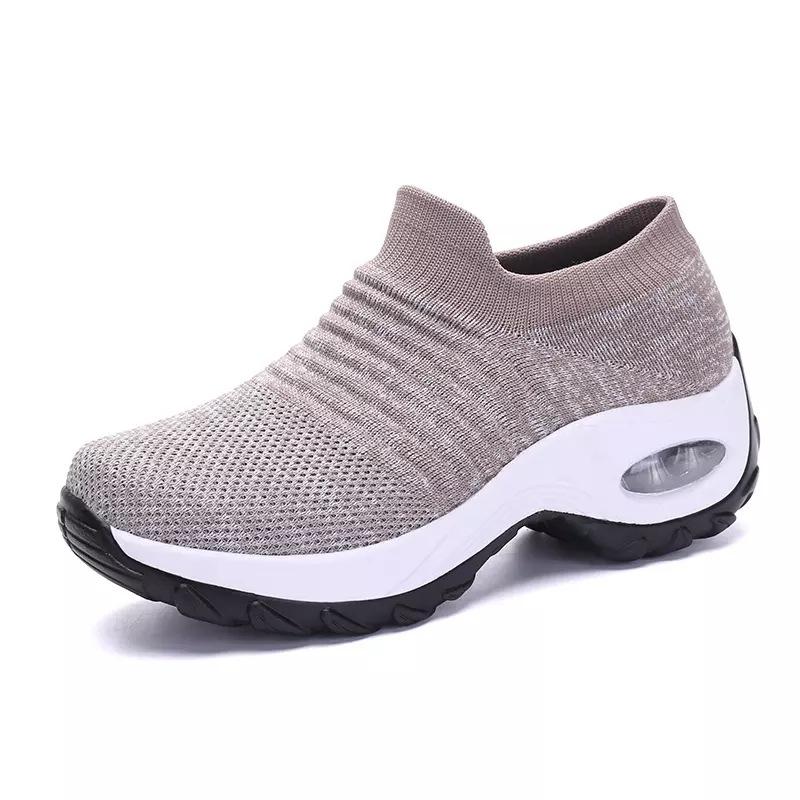 Top Women's Casual Sport Sneakers Light Weight Fabric Upper with Cushioning for Autumn Outdoor Walking