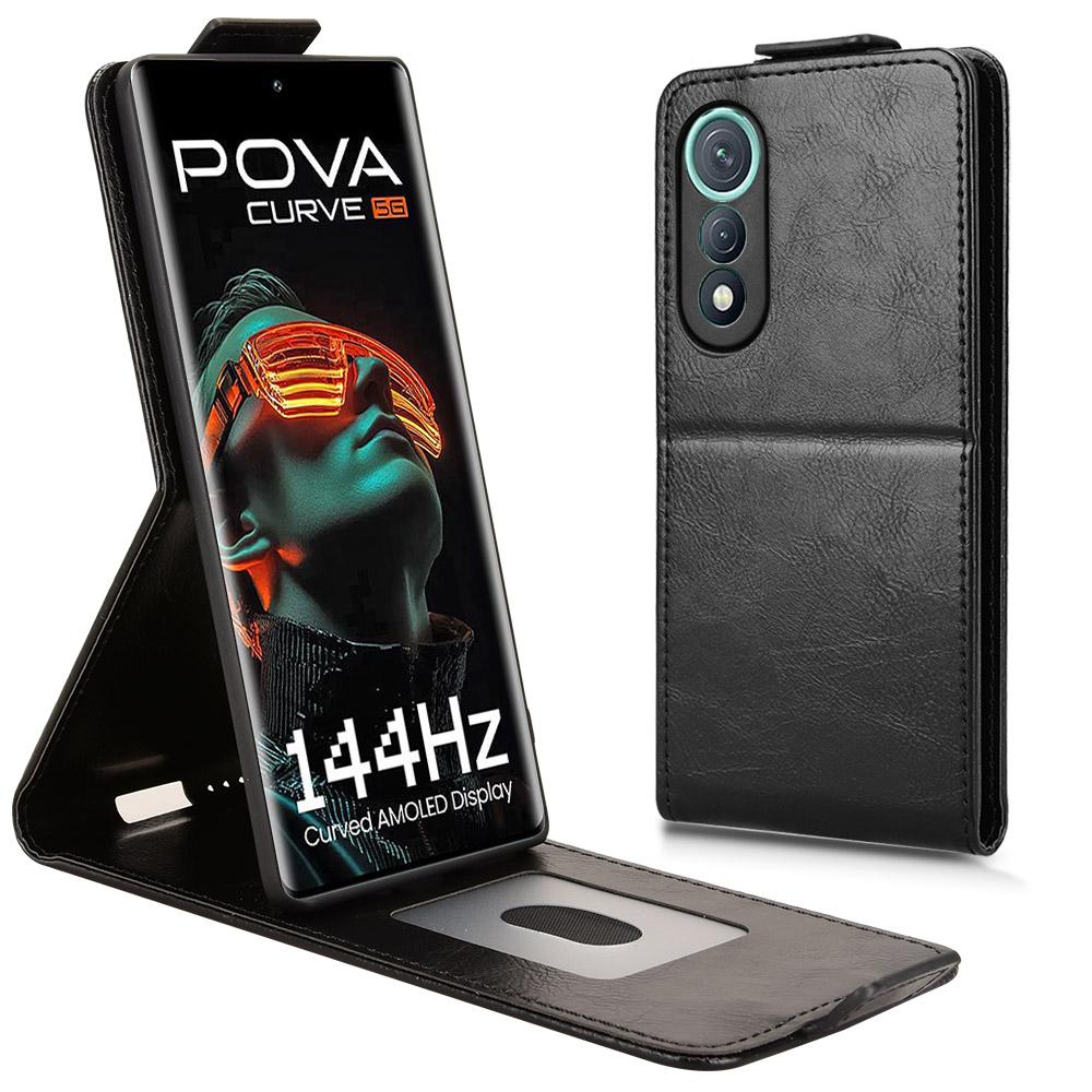 For TECNO Pova Curve 5G LJ8k Stand Case Magnetic Clasp Vertical Flip Leather Phone Cover with Card Holder