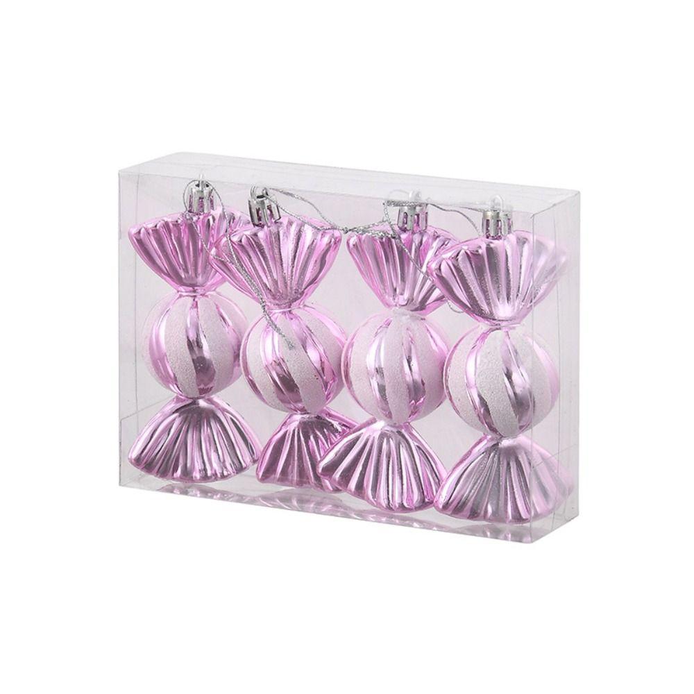 4 шт./коробка Рождественские конфетные подвески Украшения для рождественской елки Украшения для витрины прилавка Красочные конфеты