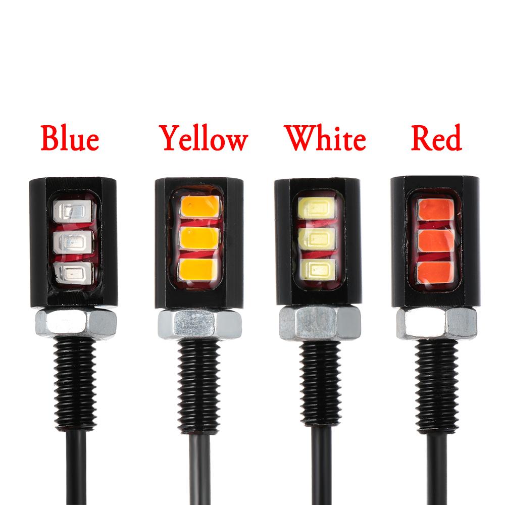 2Pcs Universal Auto Screw Bolt Lamp License Number Plate Car Motorcycle Light 3 LED