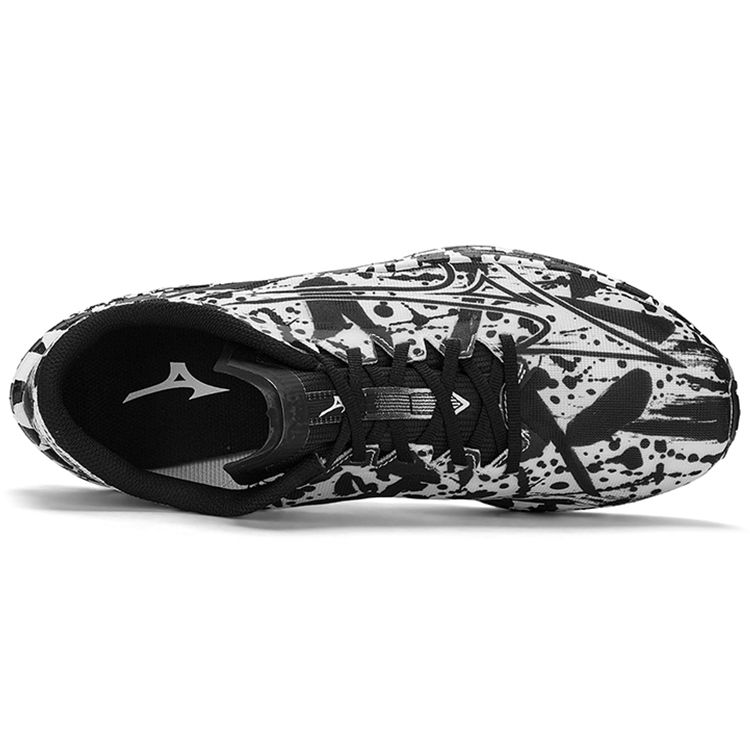 Mizuno Wave Rebellion Flash White Black Splatter Unisex Sneakers J1GC233604