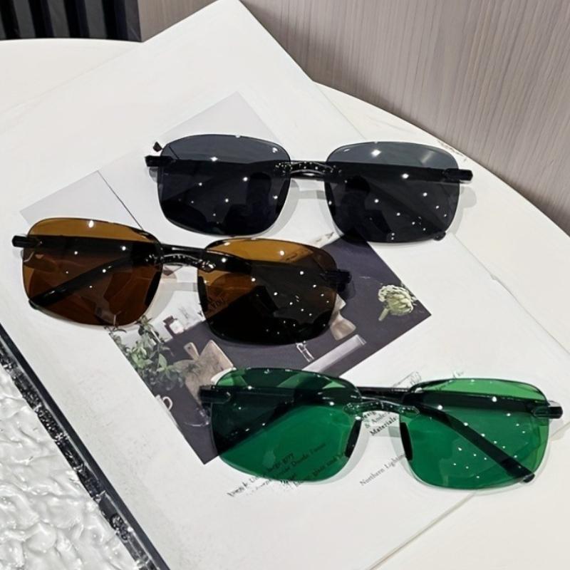 3 шт. Новые популярные очки для мужчин и женщин Модные без оправы с обрезанным краем