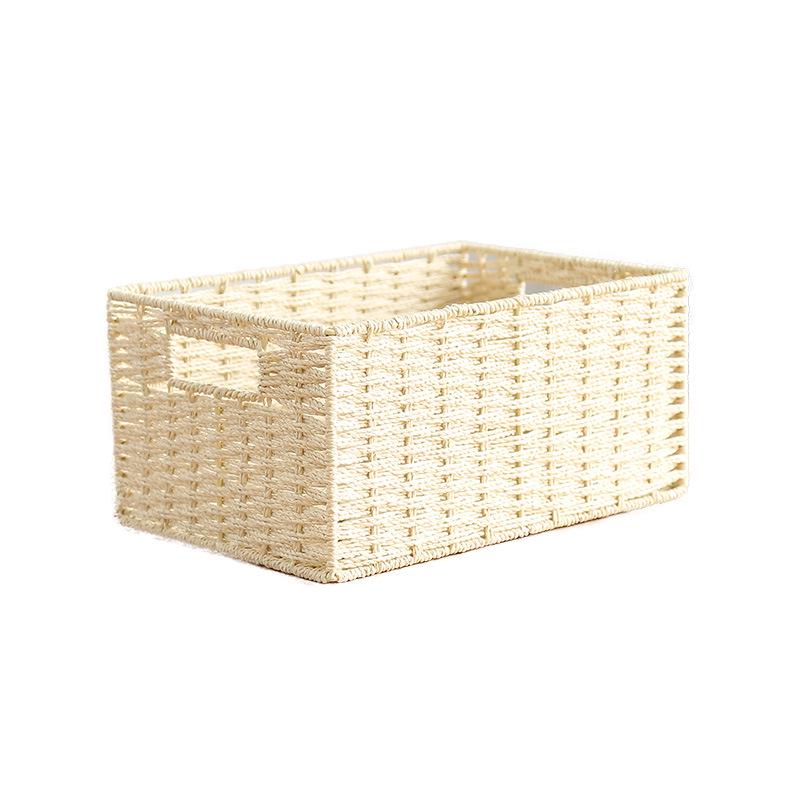 Плетеная настольная корзина для хранения закусок, игрушек и всякой всячины