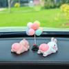 Panda Pig Car Ornaments Cute Cartoon Decorative Accessories Car Interior Ornaments  Car Decoration