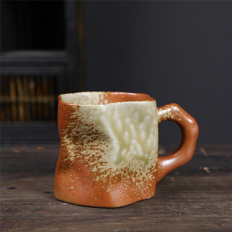 Special-Shaped Creative Ceramic Cup Supply Household Cup Kiln Change Water Cup High Value Coffee Cup