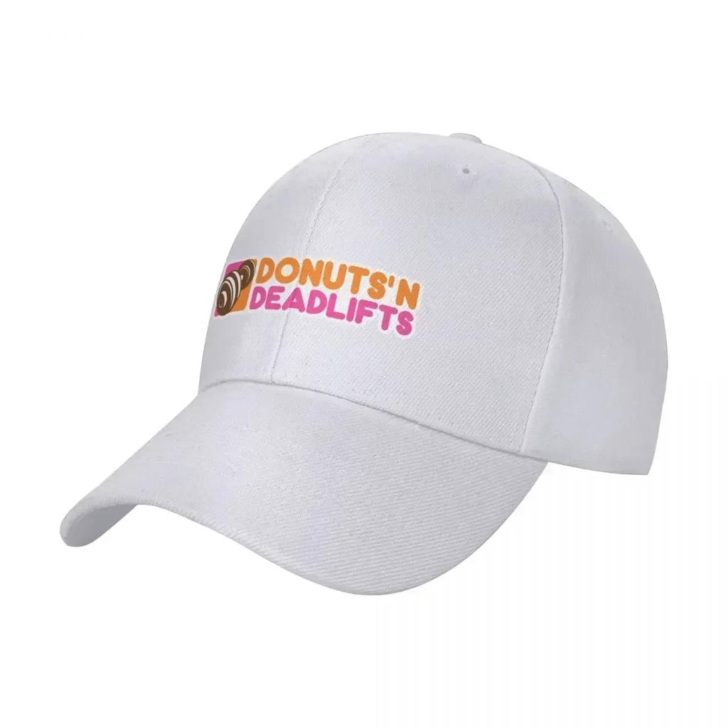 Donuts And Deadlifts Bodybuilding Strongman Powerlifting Weightlifting Fitness Baseball Cap Luxury Cap Mens Caps Womens
