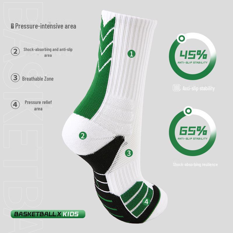 Спортивные носки для детей ZYZ - махровая подошва для тенниса, бадминтона, бега и баскетбола - дышащие, для мужчин и женщин на открытом воздухе