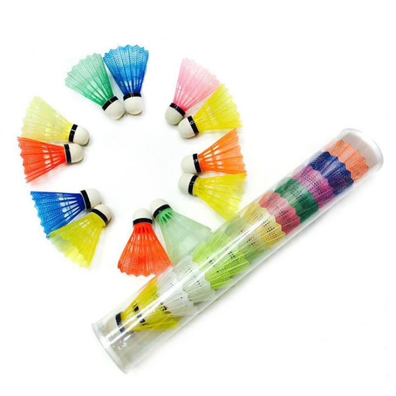 12 Pieces Badminton Balls Colorful Portable Shuttlecocks Supplies High Quality