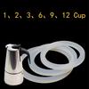 2pcs Stove Top Coffee Maker Moka Replacement Spare Rubber Gasket Seal Ring