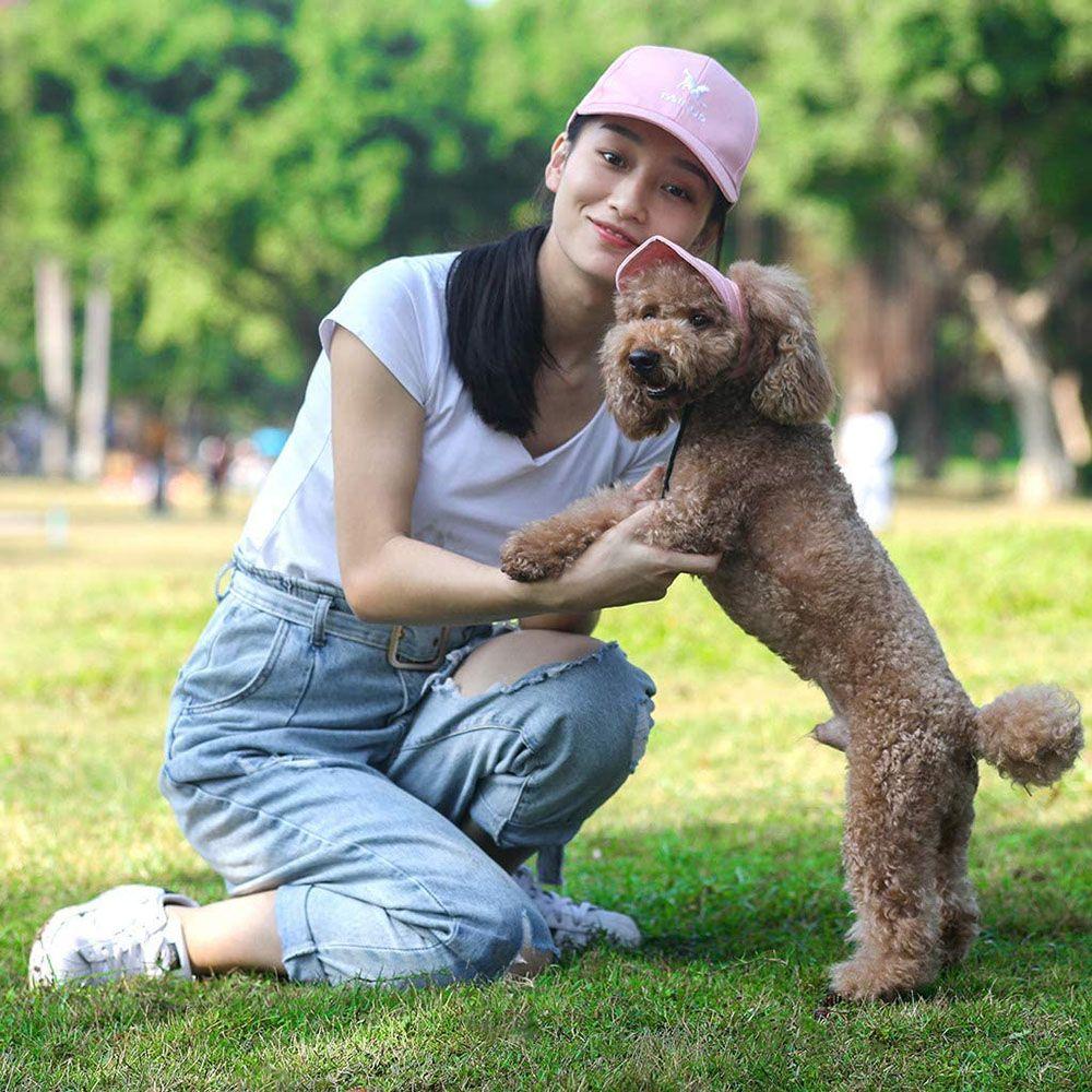 Summer Cat Dog Outdoor Sun Cap Visor Hat Pet Baseball Hat Ear Holes