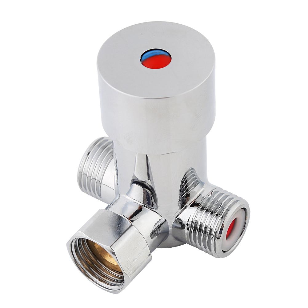 G1 2 Hot Cold Water Mixing Valve Thermostatic Mixer Temperature Control for Automatic Faucet